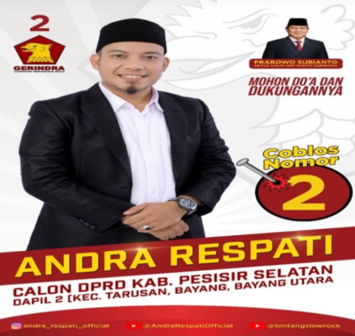 Raih Suara No 2 Tertinggi di Tarusan Dapil II Pessel, Andra Respati di Pastikan Menuju DPRD