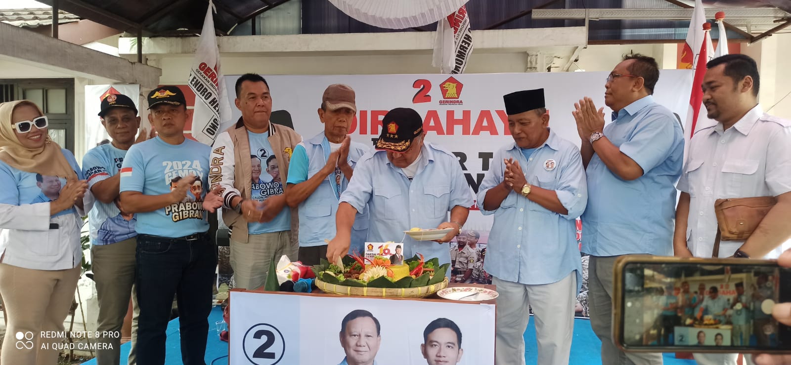 DPC Partai Gerindra Kota Blitar Rayakan HUT Yang Ke-16 Dengan Makan Gratis dan Festival Jajan Pasar