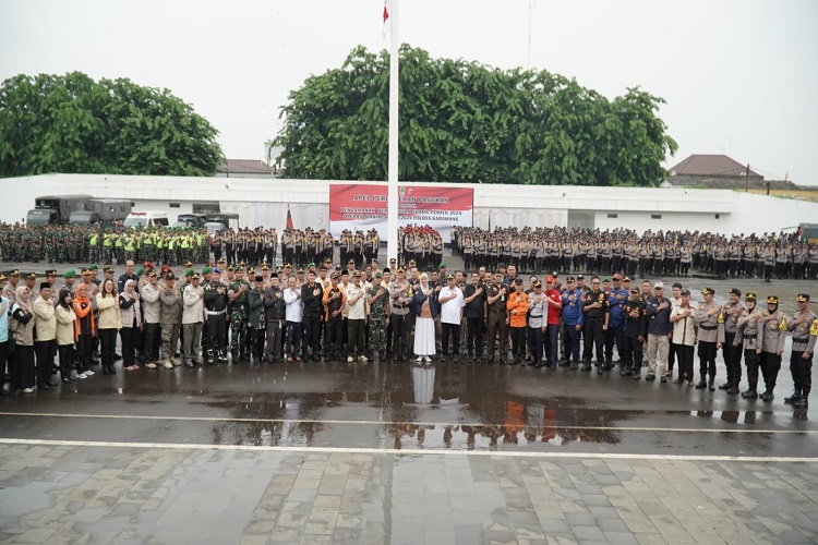 Polres Karawang Gelar Apel Pergeseran Pasukan PAM TPS Pemilu 2024