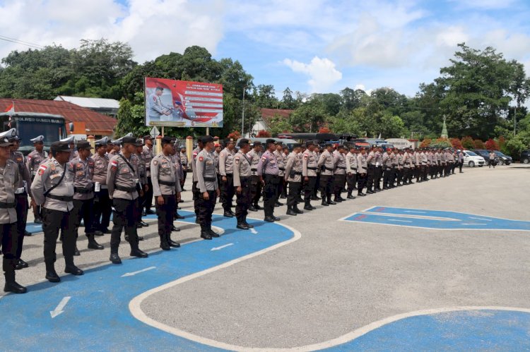 Kapolres Sumba Barat Cek Kesiapan Personel Pengamanan TPS Pemilu 2024