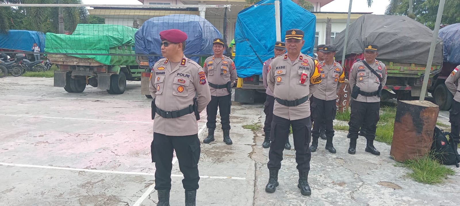 Pamatwil Polres Sumba Barat, AKBP Yohanis Nisa Pewali,SS.MH. Yang Membawahi Kabupaten Sumba Barat dan Sumba Tengah Pimpin Apel Pasukan Distribusi Kotak Suara