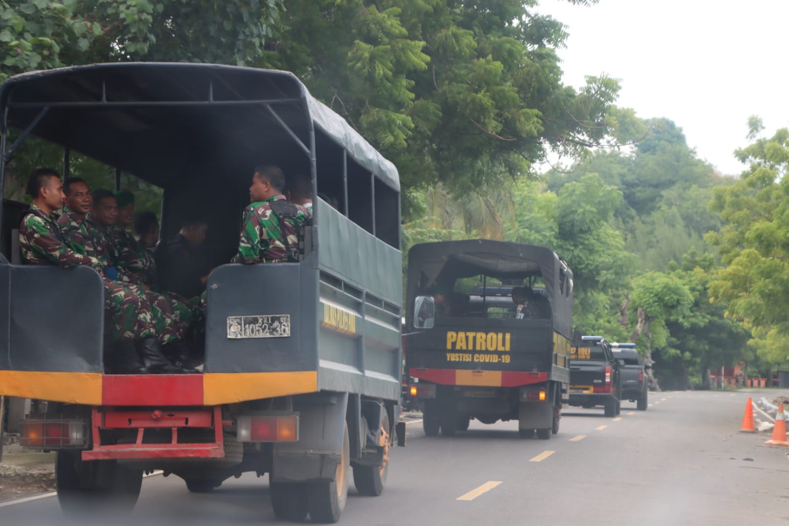 Pastikan Kondusifitas Wilayah Pasca Pemungutan Suara, TNI-POLRI Gelar Patroli Gabungan