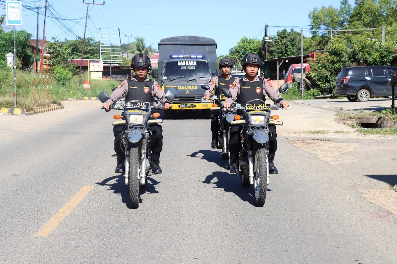 Giat Patroli Cipta Kondisi Polres Kutai Barat Pada Tahapan Pemilu Serentak 2024 Kabupaten Kutai Barat