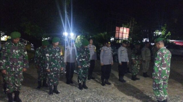 Jamin Keamanan Wilayah Pasca Pemilu, Polsek Monta dan Koramil 1608-07/Monta dan POLPP Gelar Patroli Gabungan