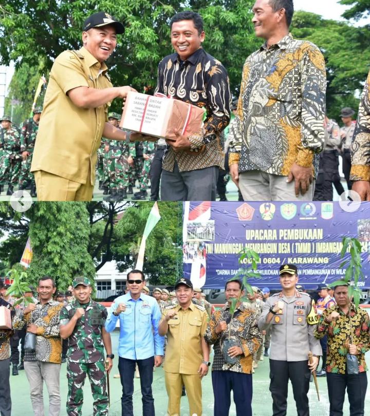 Bupati Aep Buka Kegiatan TMMD Imbangan Tahun 2024