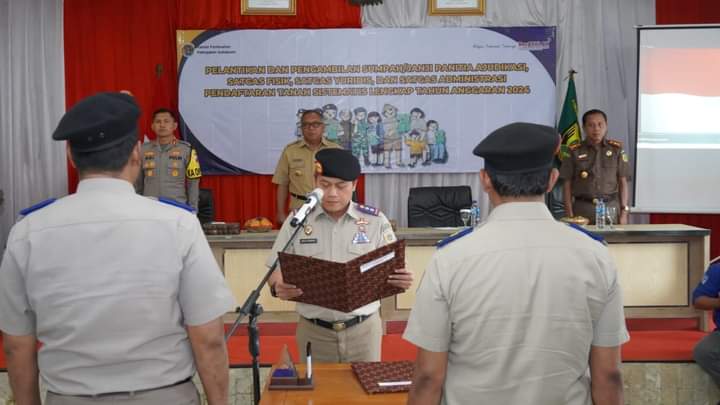 Bupati Kabupaten Sukabumi Menghadiri Acara Pelantikan Panitia Satgas Adminitrasi PTSL