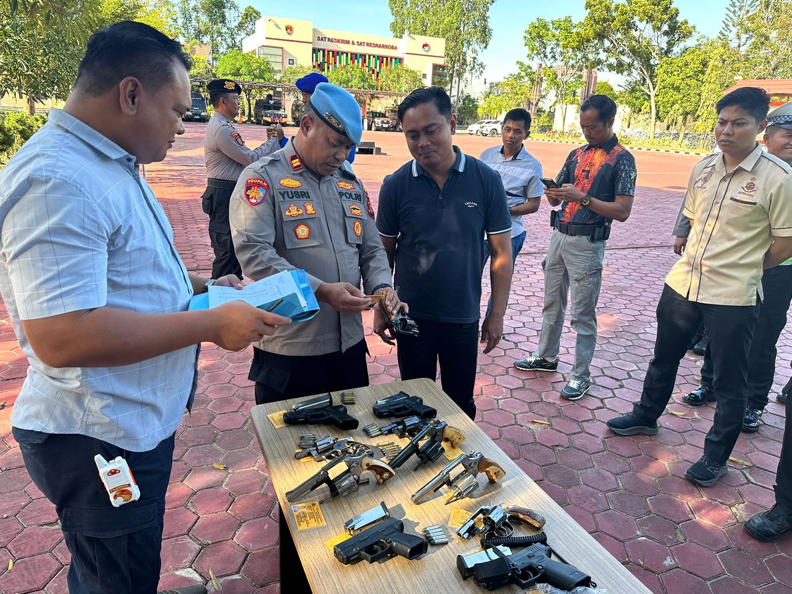 Kontrol Penggunaan Senpi, Polres Kutai Timur Gelar Pemeriksaan Senpi Dinas