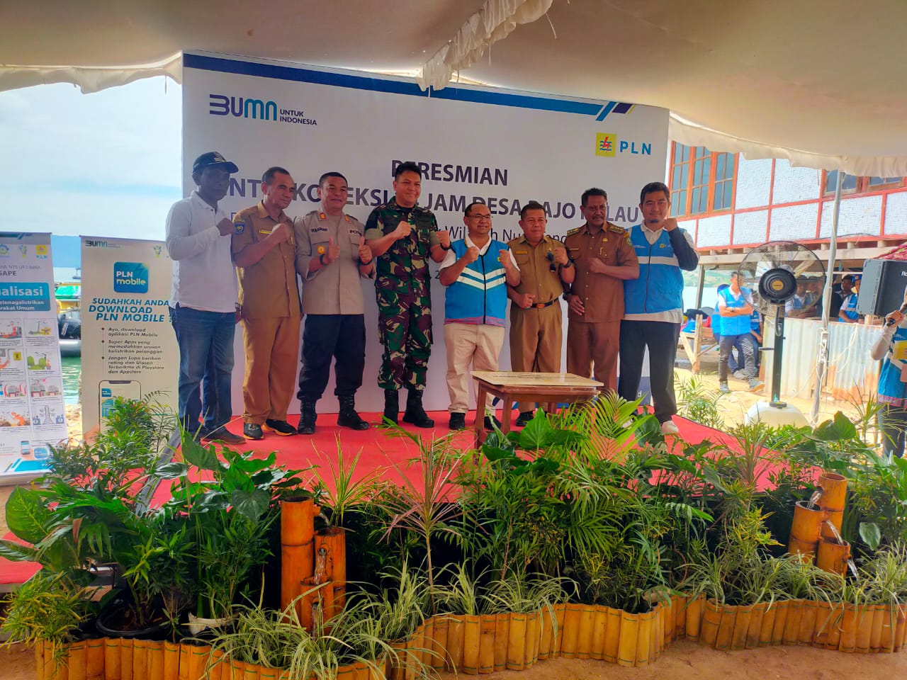 Dandim 1608/Bima Letkol Inf Andi Lulianto S.Kom Hadiri Peresmian Interkoneksi Listrik 24 Jam Desa Bajo Pulo: Langkah Menuju Kemajuan Bersama