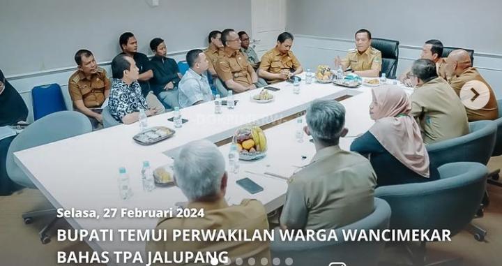 Bupati Karawang H. Aep Syaepuloh Temui Perwakilan Warga Wancimekar Bahas TPA Jalupang