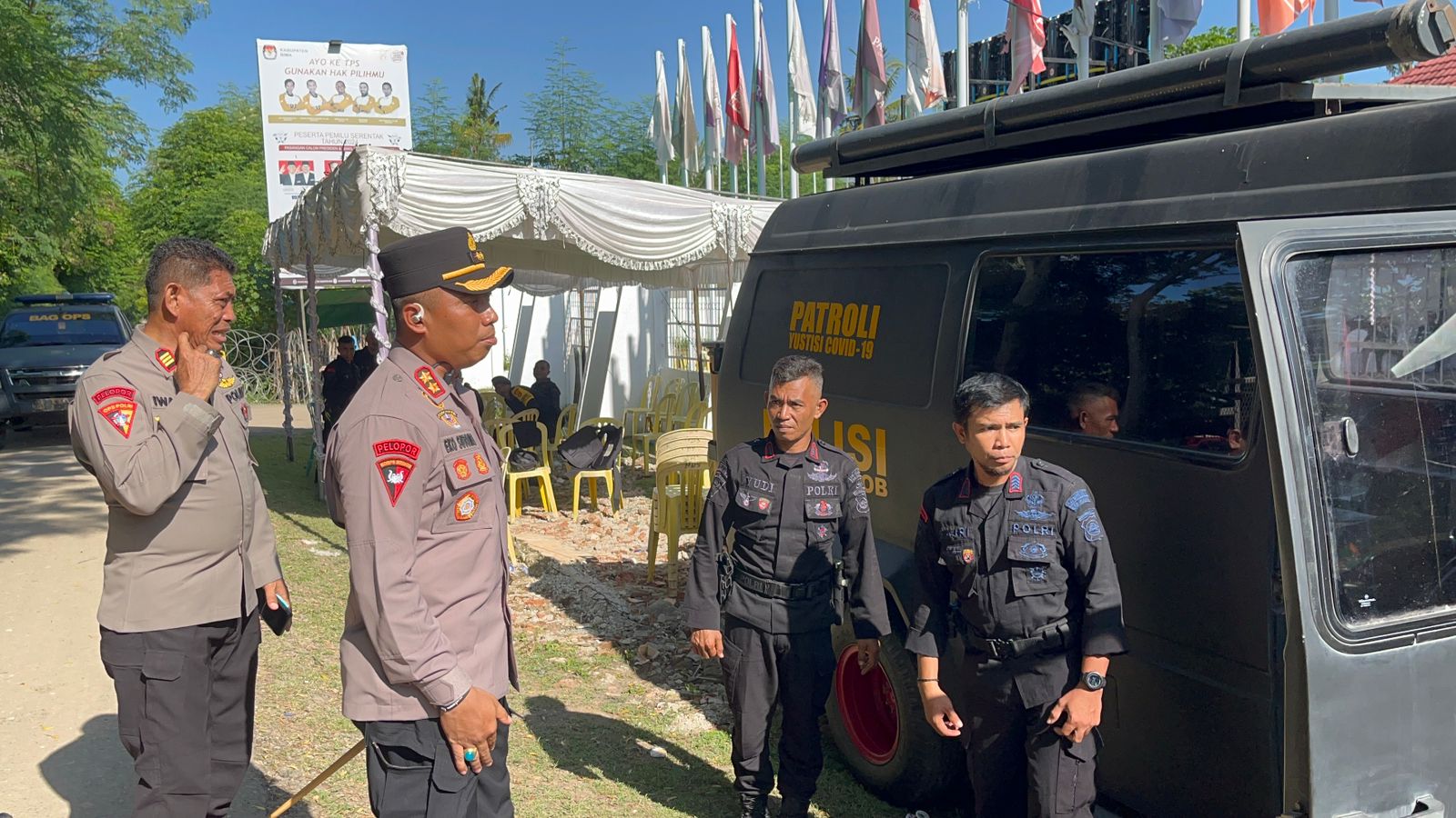 Kapolres Bima AKBP Eko Sutomo SIK., MIK.,Memimpin Apel Pengamanan Rapat Pleno KPU