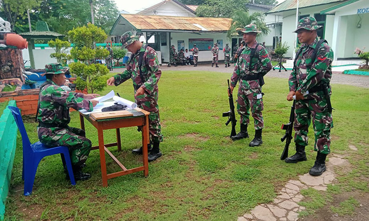 Tingkatkan Kemampuan Prajurit, Kodim 1601/ST Gelar Uji Terampil Perorangan