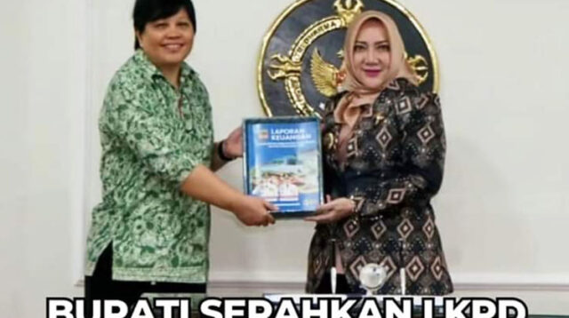 Bupati Musi Rawas Hj. Ratna Machmud Serahkan LKPD Unaudited Tahun 2023 Kepada Perwakilan BPK Provinsi Sumsel
