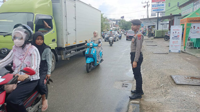 Polres Berau Lakukan Pengamanan Bazar Ramadan