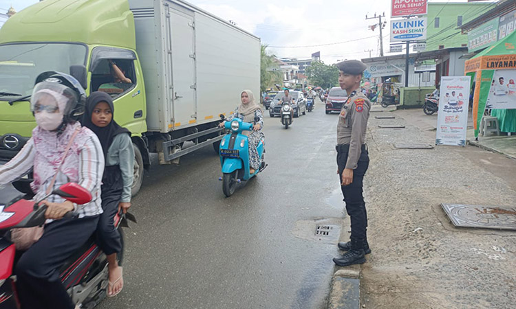 Polres Berau Lakukan Pengamanan Bazar Ramadan