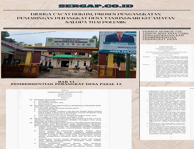 Diduga Cacat Hukum, Proses Pengangkatan Penjaringan Perangkat Desa Tanjungsari Kecamatan Salopa Tuai Polemik Diduga Cacat Hukum, Proses Pengangkatan Penjaringan Perangkat Desa Tanjungsari Kecamatan Salopa Tuai Polemik