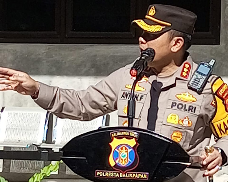 Kapolresta Balikpapan Sampaikan Mitigasi Tugas Polri dalam Apel Pagi