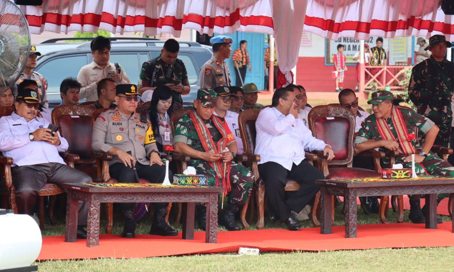 Kapolres Kutai Barat Hadiri Upacara Penutupan TNI Manunggal Membangun Desa ke-119 T.A 2024 di wilayah Kodam VI/Mulawarman