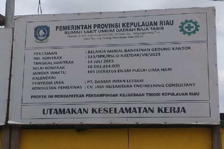 Milyaran di Gelontorkan, Proyek Faskes RSUD Kepri Tidak Selesai