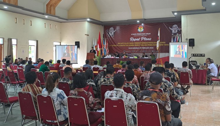 Kapolres Sumba Barat Pantau Langsung Pelaksanaan Rapat Pleno Pemilu 2024 Tingkat Kabupaten Sumba Barat