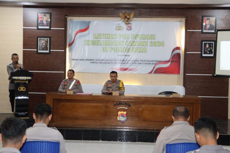 Kapolres Bima di Wakili Wakapolres Pimpin Latpra OPS Keselamatan Rinjani 2024