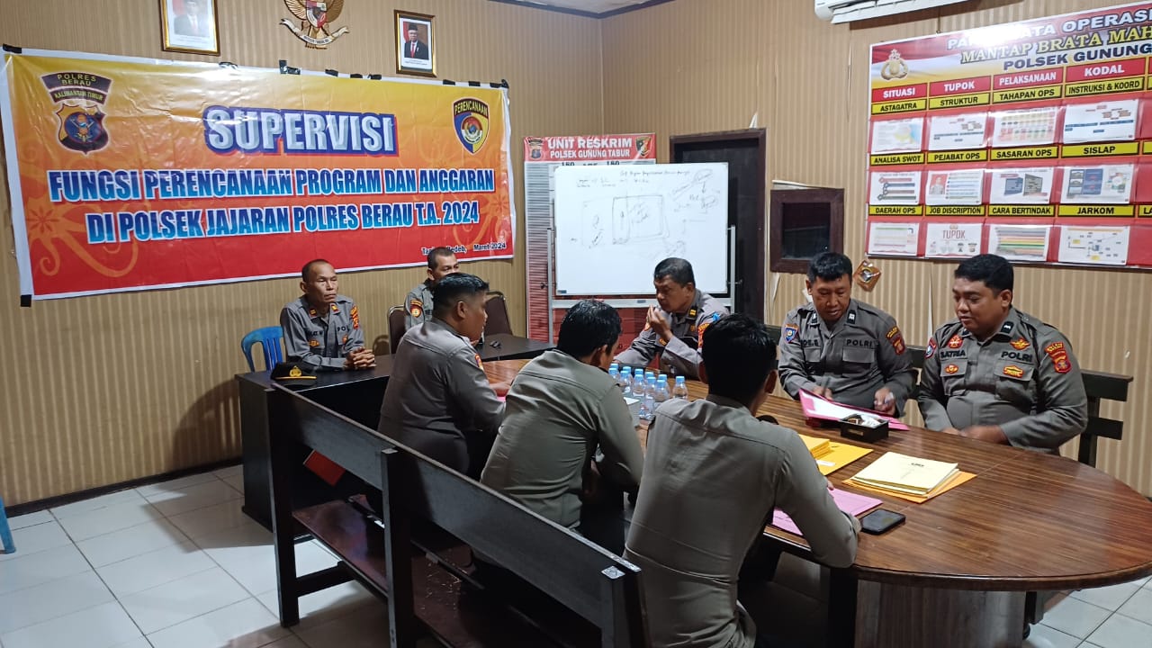 Supervisi Fungsi Perencanaan dan Anggaran di Polsek Gunung Tabur Dilakukan oleh Bag Ren Polres Berau
