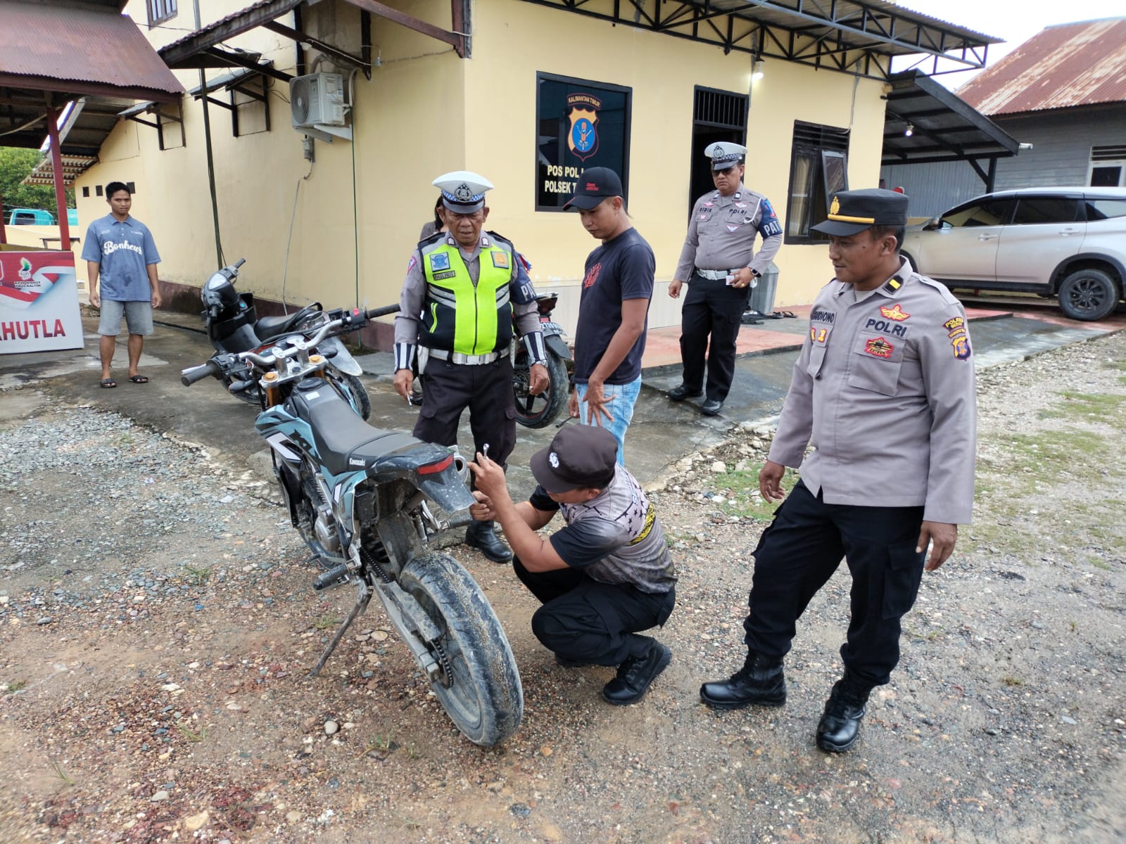 Patroli Gabungan Razia Knalpot Brong di Labanan Makmur