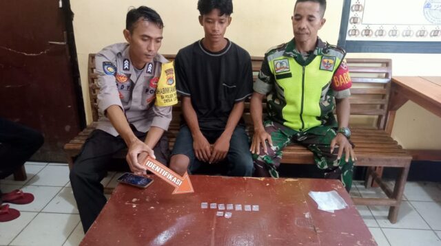 Babinsa dan Bhabinkamtibmas Desa Lere Berhasil Menangkap Pengedar Narkoba