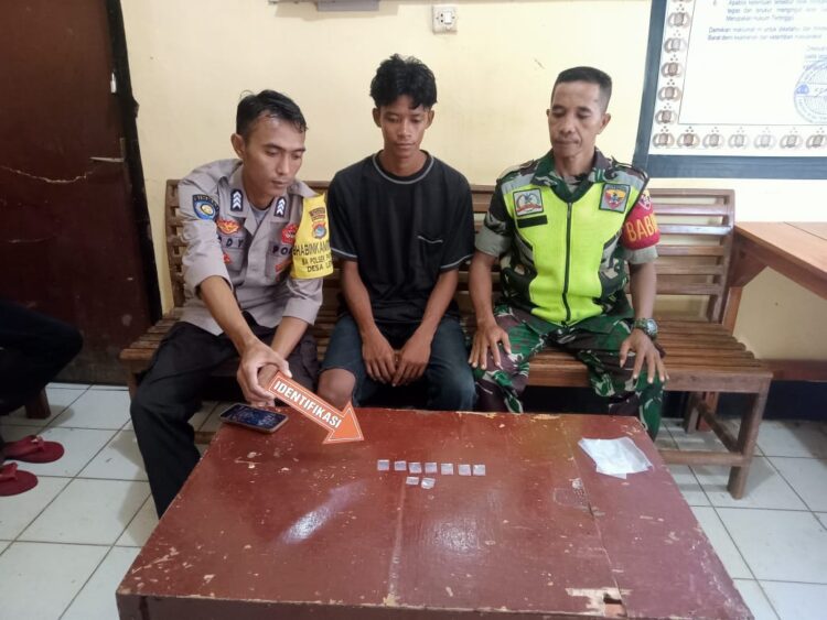 Babinsa dan Bhabinkamtibmas Desa Lere Berhasil Menangkap Pengedar Narkoba