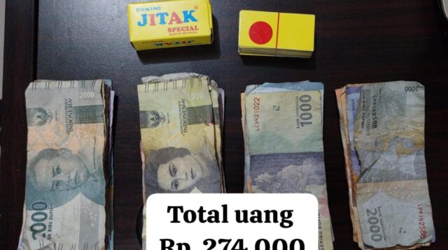 Tim Rajawali Polres Bontang Ciduk 5 Orang Pemain Judi