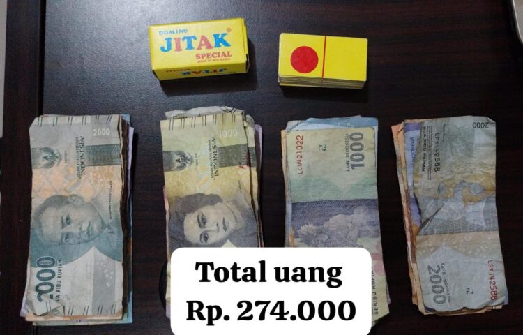 Tim Rajawali Polres Bontang Ciduk 5 Orang Pemain Judi