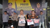 Kapolres Tasikmalaya Kota Pimpin Press Realese Pengungkapan Tindak Pidana Pencurian Sepeda Motor