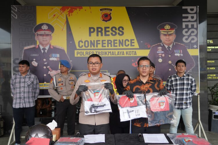 Kapolres Tasikmalaya Kota Pimpin Press Realese Pengungkapan Tindak Pidana Pencurian Sepeda Motor