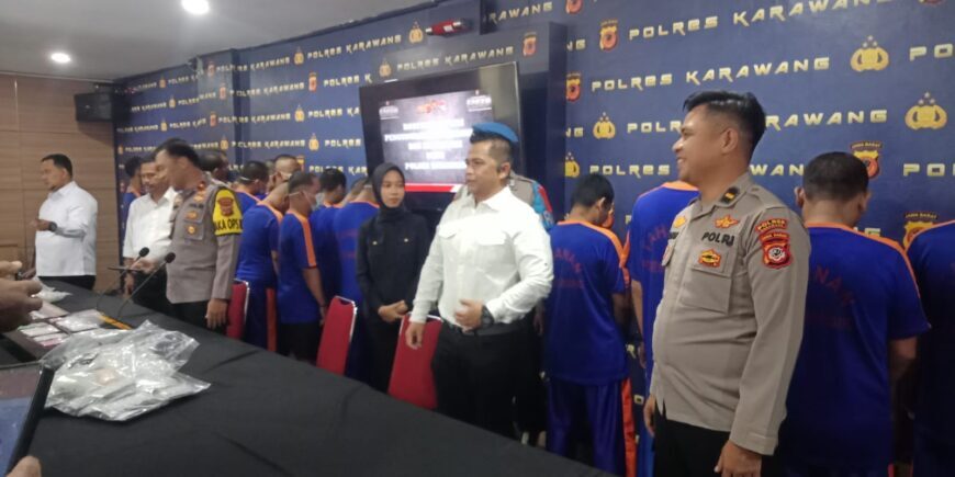 Polres Karawang Relis Pengungkapan Jaringan Narkotika Dan Obat Terlarang