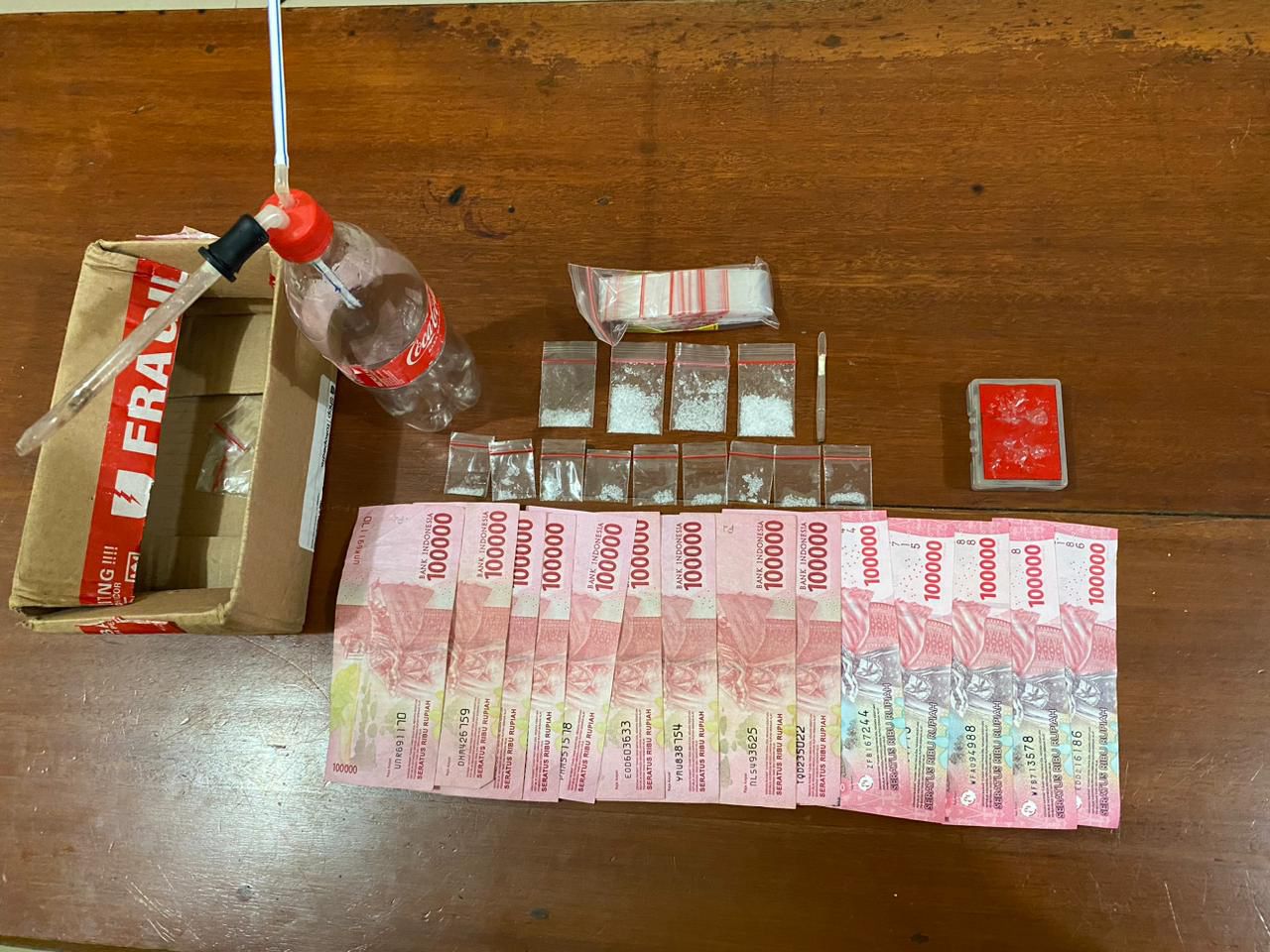 Polsek Sepaku Berhasil Ringkus Pengedar Sabu, 13 Paket Sabu Diamankan