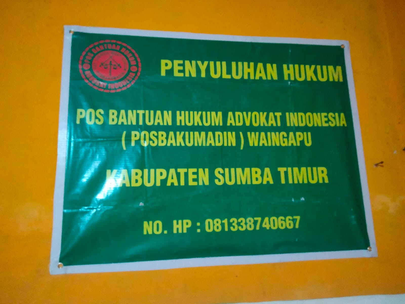 Penyuluhan Hukum Oleh Pos Bantuan Hukum Adv. Indonesia ( Posbskumadin) Sumba Timur