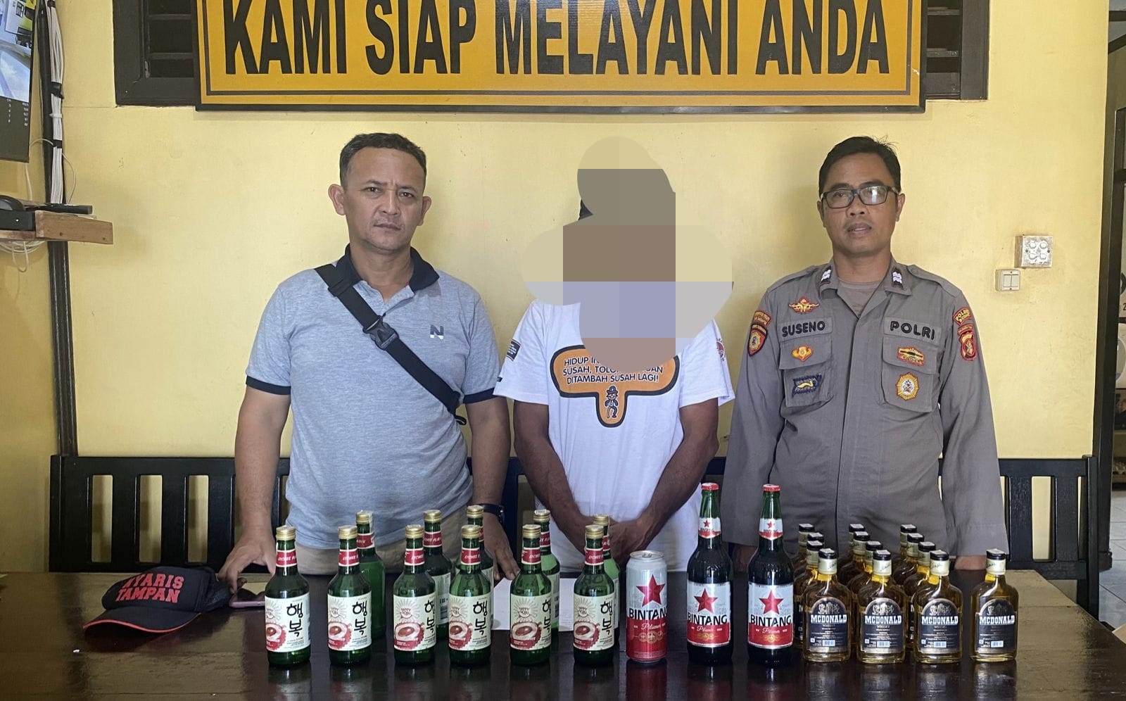 Pelaku Penjualan Miras Tanpa Izin Diamankan di Talisayan
