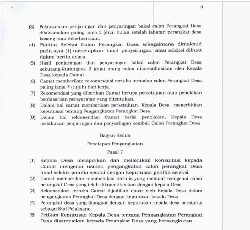 Diduga Cacat Hukum, Proses Pengangkatan Penjaringan Perangkat Desa Tanjungsari Kecamatan Salopa Tuai Polemik
