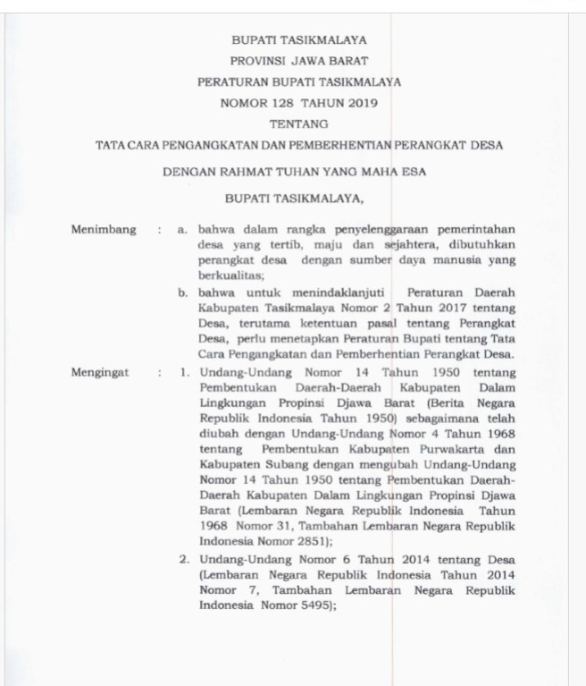 Diduga Cacat Hukum, Proses Pengangkatan Penjaringan Perangkat Desa Tanjungsari Kecamatan Salopa Tuai Polemik