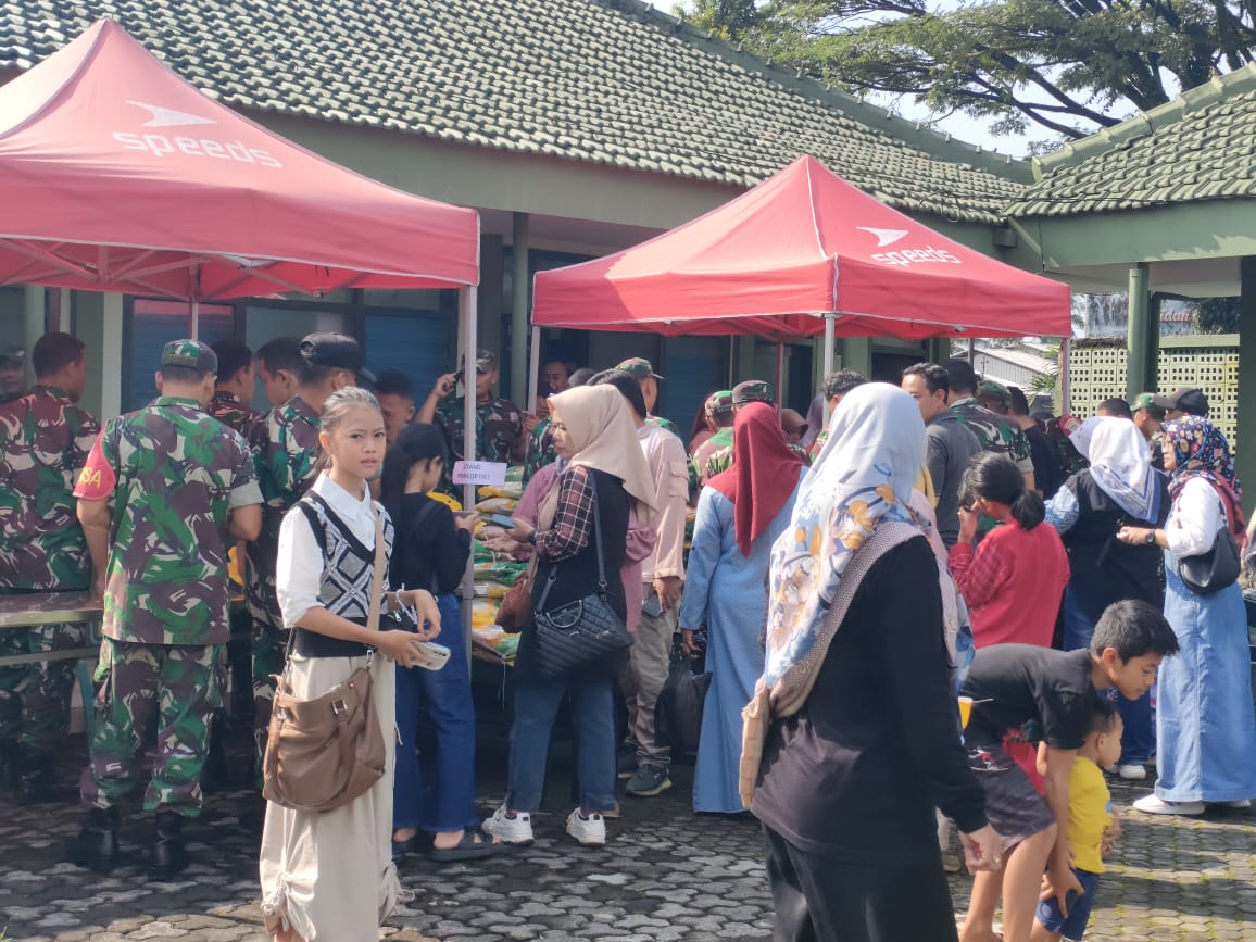Jelang Lebaran Kodim 0607/Kota Sukabumi Gelar Bazar Murah