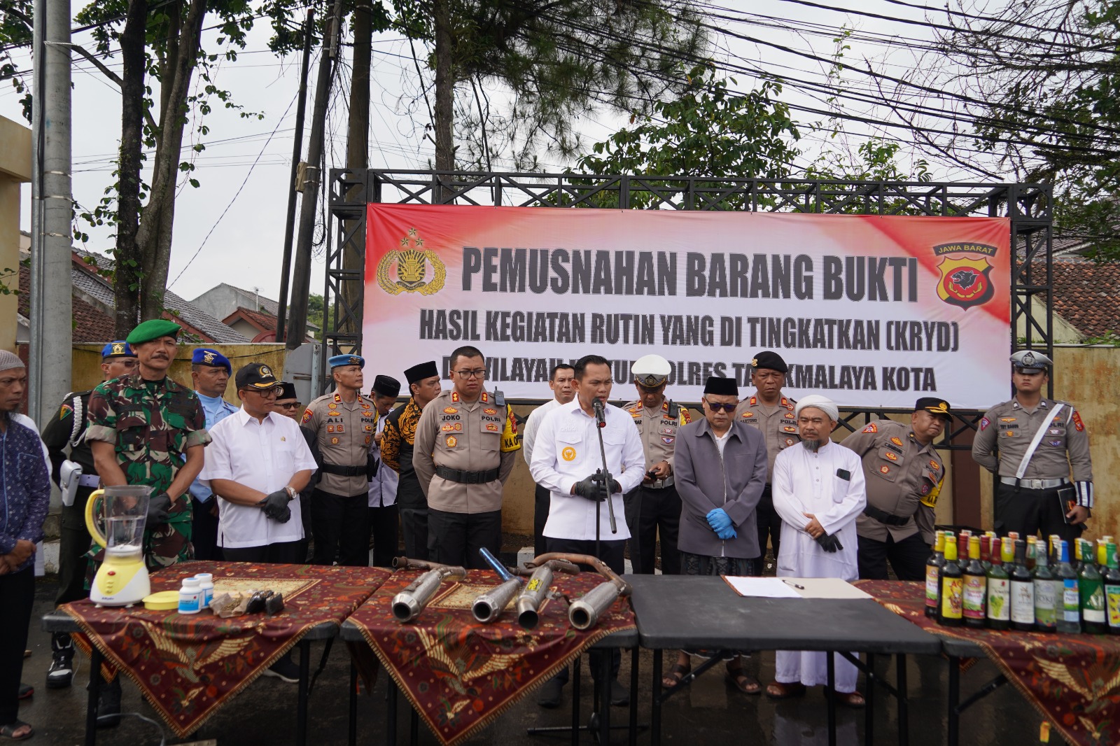 Pemusnahan Barang Bukti Hasil Operasi Pekat Lodaya 2024 Selama Bulan Suci Ramadhan 1445 H