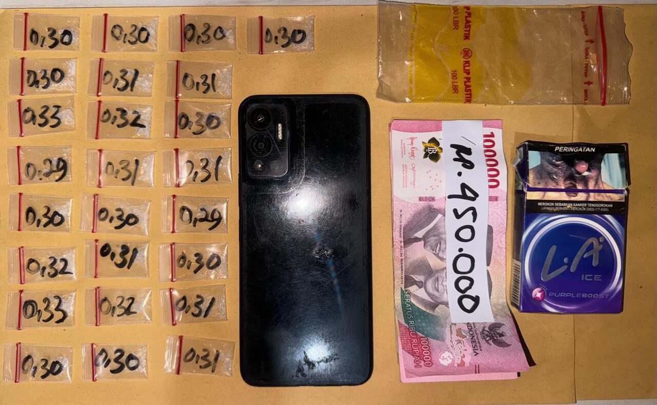 Satu Orang Pria Berhasil Diamankan Sat Resnarkoba polresta Samarinda, Terbukti Membawa Narkotika Jenis Sabu