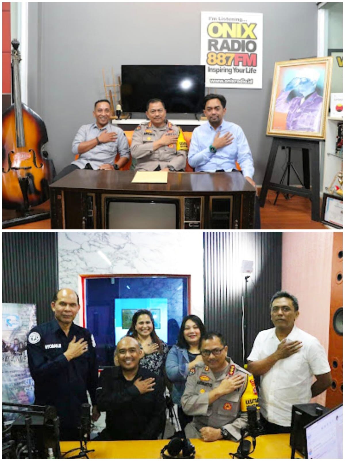 Perkuat Sinergi Dengan Media Penyiaran Radio, Kabid Humas Polda Kaltim Kunjungi Studio KPFM Dan Onix Radio Balikpapan