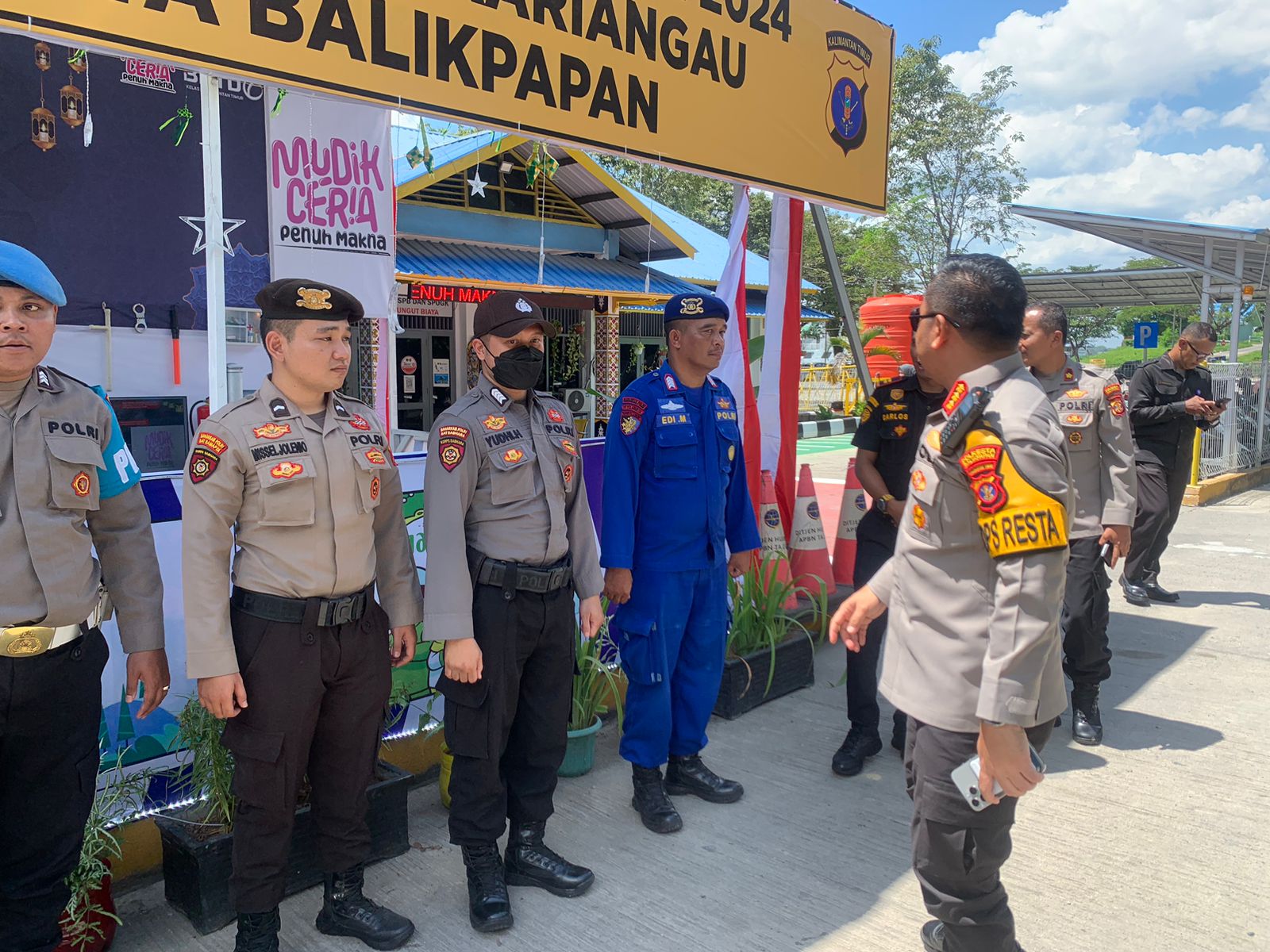 Kapolresta Balikpapan Pantau Pintu masuk POS Terpadu Pelabuhan Kariangau "