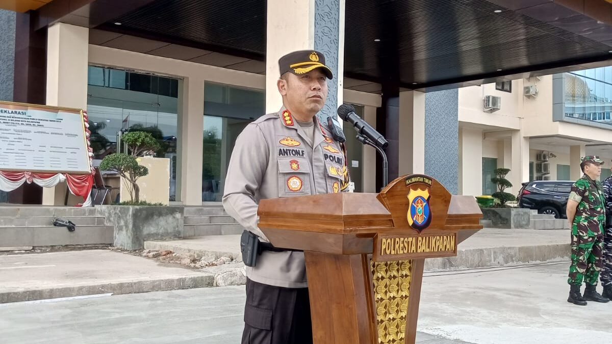 Apel gelar Pengamanan Ibadah Sholat Idul Fitri 2024 Polresta Balikpapan Menurunkan 261 Petugas Pengamanan