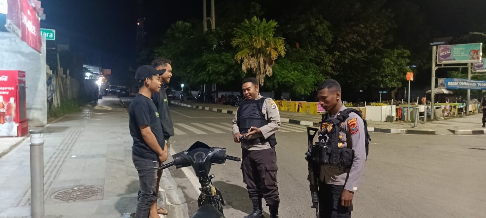 Cegah Gangguan Kamtibmas Saat HDCM RI-RRT, Polisi Laksanakan Patroli Malam