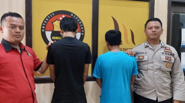 Satresnarkoba Polres Polres Tanggamus Tangkap Dua Pria di Baros Kota Agung