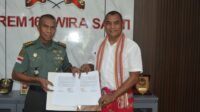 Korem 161/Wira Dengan Dinas Pertanian dan Ketahanan Pangan Prov NTT Tanda Tangani Nota Kesepakatan Tentang Penambahan Areal Tanam Padi Melalui Kegiatan Pompanisasi