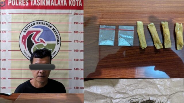 Pria Pengedar Sabu dan Ganja, Diamankan Satnarkoba Polres Tasik Kota