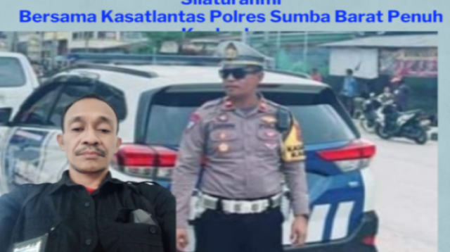 Silaturahim Koordinator NTT Sergap.co.id Bersama Kasatlantas Polres Sumba Barat Penuh Keakraban