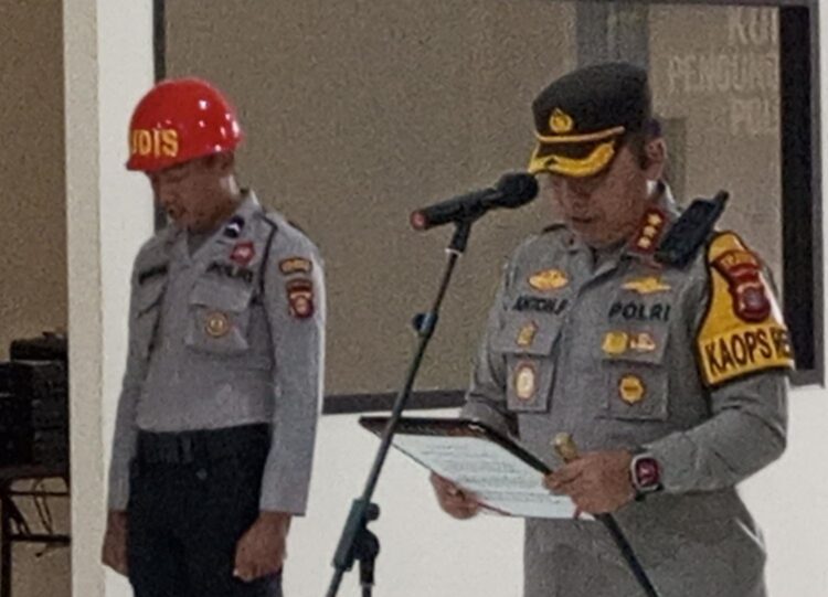 Apel Pagi pasca Perayaan Hari Buruh 1 Mei Jajaran Polresta Balikpapan, Di PIM. Kapolresta Balikpapan